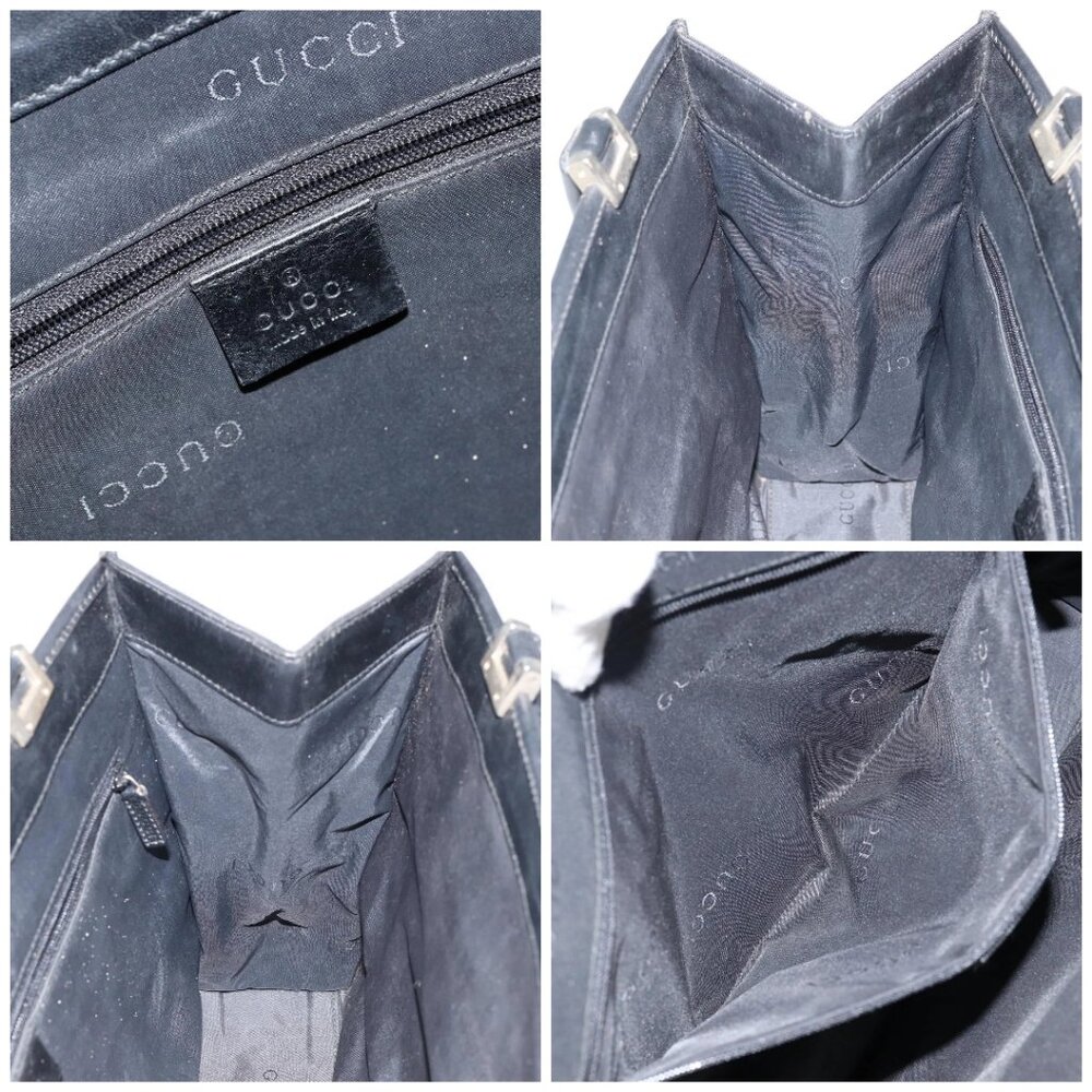 GUCCI Jackie Shoulder Bag Nylon Black Silver - Picture 15 of 16